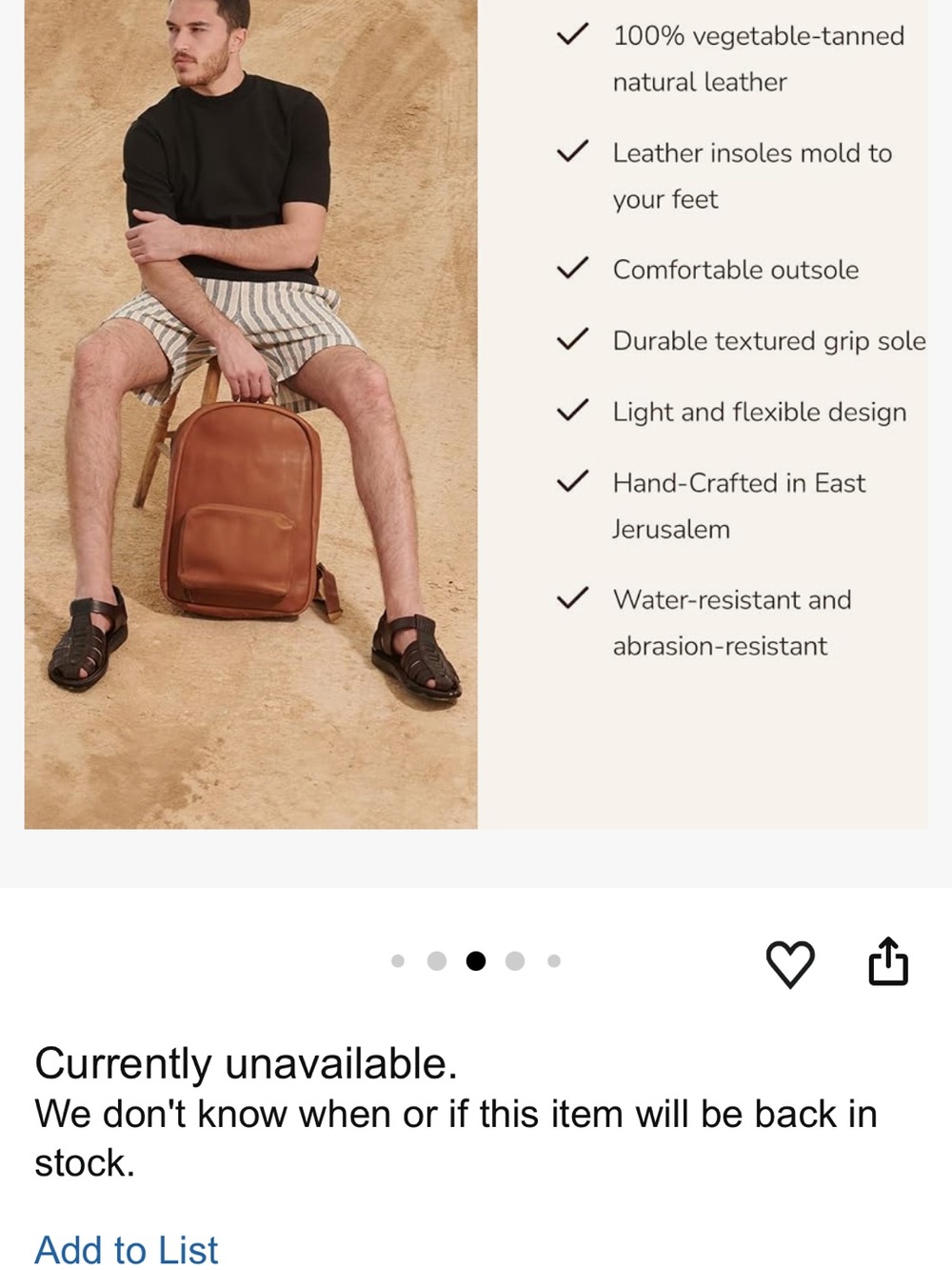 Men's Brown Leather Fisherman-Style Sandals with Ankle Strap
